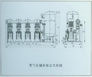 带气压罐多级立式泵组图