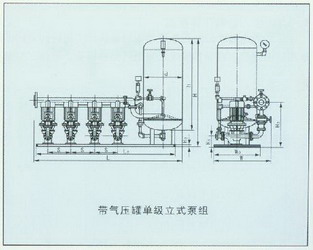 带气压罐单级立式泵组图